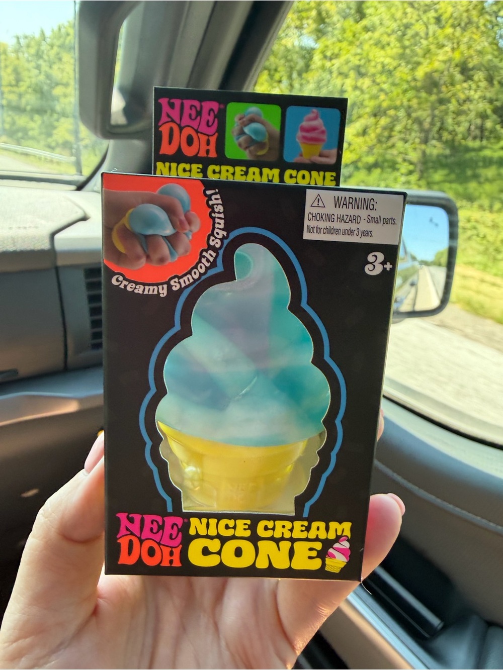 NeeDoh Nice Cream Cone Squishy Toy - Blue & Yellow